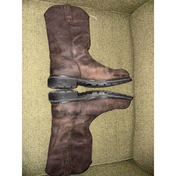 Redwing Pecos 1170 Pull On Waterproof Brown Leather Boots Mens 12D USA- EH main image 4